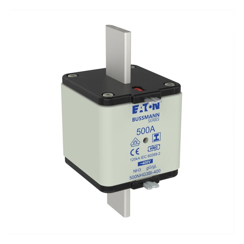 Eaton - Messersicherung Sicherungseinsatz Nieders. 500NHG3BI-400 500A AC 400V 120kA − 3 Stück