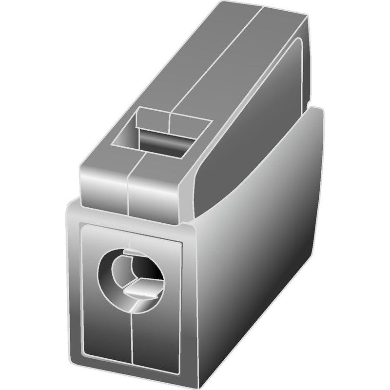 HellermannTyton - Steckklemme HECL-1/1-PA-GY-100ST − 100 Stück