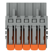 WAGO - Kabelsteckverbinder für Leiterplattensteckverbinder 1-Leiter-Federleiste,Hebel 2231-1105/327-000 PushinCAGECLAMP,grau − 50 Stück
