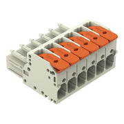 WAGO - Ein- und mehrpolige Klemmenleiste 1-Leiter-Federleiste 831-1106/000-004 Push-in CAGECLAMP,sw − 12 Stück