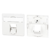 Metz Connect - Kommunikationsanschlussdose Kupfer Zentralplatte 1fach 860056-02-I 50x50 reinweiss − 10 Stück