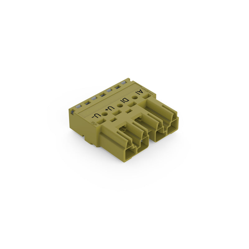 WAGO - Steckverbinder für steckbare Gebäudeinstallation Stecker 4-polig 770-274/072-000 Kod. B,hellgrün − 50 Stück