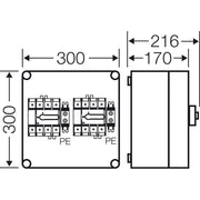 Hensel - Lasttrennschalter Mi-Lastschaltergehäuse Mi 7226 125A, 4polig + PE
