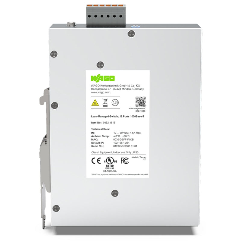 WAGO - Netzwerk Switch Lean-Managed-Switch 852-1816 16-ports 1000BASE-T