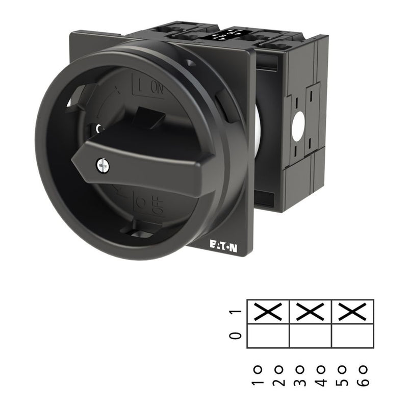Eaton - Lasttrennschalter Hauptschalter, T3, 32 A T3-2-1/EA/SVB-SW Einbau, 2 Baueinheit