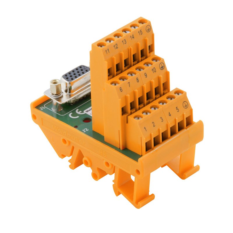 Weidmüller - Übergabemodul Übergabemodul High Density RS SD15F #1428130000 SUB-D 15pol. Buchse − 1 Stück
