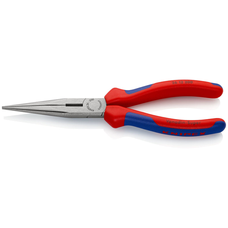 Knipex - Flachzange Flachrundzange 26 12 200 mit Schneide, 200mm
