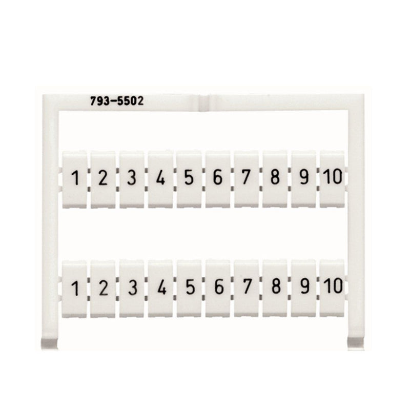 WAGO - Klemmenmarkierung WMB-Bezeichnungssystem 793-5502 W:1-10 je(10x)