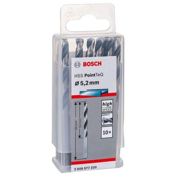 Bosch - Bohrer Metallspiralbohrer HSS 2608577220 PointTeQ DIN 338 5,2
