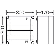 Hensel - Sammelschienengehäuse Mi 6255 400A 300x300x170mm
