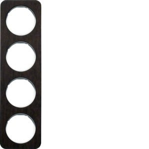 Berker - Abdeckrahmen Rahmen 4-fach 10142359 Eichenholz/plw glanz