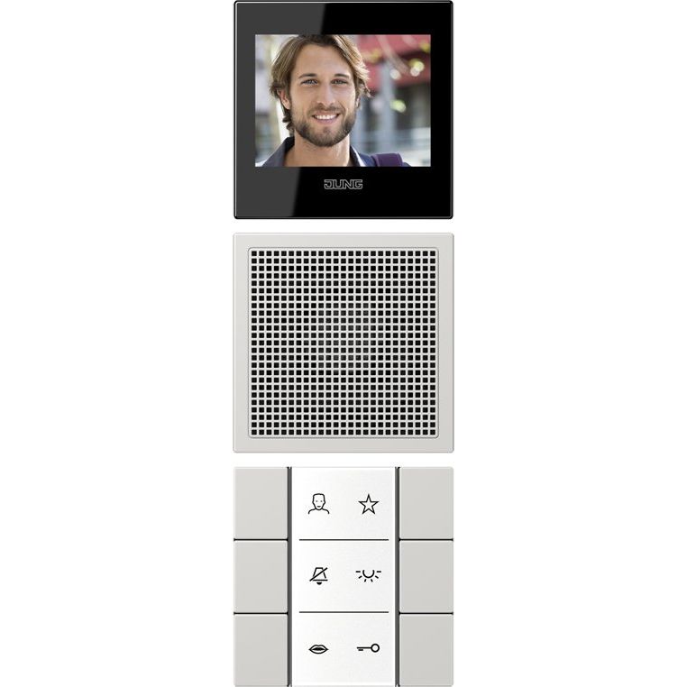 Jung - Innenstation für Türkommunikation Video-Innenstation SI VI LS 627 LG BSF+Folie+Kabel