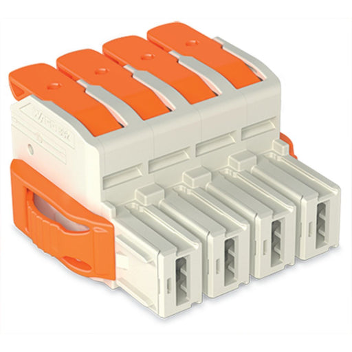 WAGO GmbH & Co. KG - Ein- und mehrpolige Klemmenleiste 1-Leiter-Federleiste,Hebel 832-1104/037-9037 PushinCAGECLAMP,lgr − 10 Stück