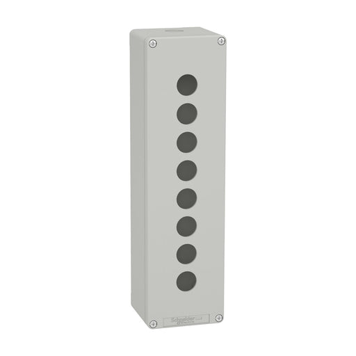 Schneider Electric - Gehäuse für Befehls- und Meldegeräte Leergehäuse XAP, Metall XAPD5508 grau, für 8x22mm
