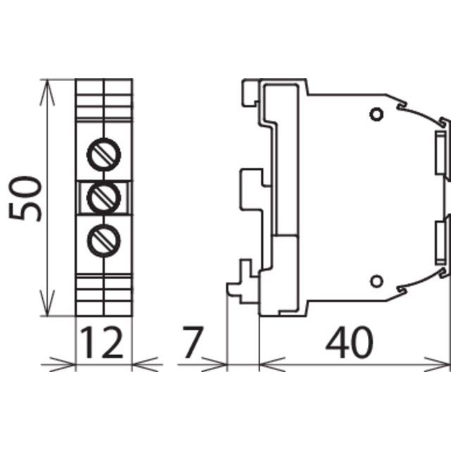 DEHN - Schutzleiter-Reihenklemme SL-Klemme SLK 16 16mmq m.Uni.-Sockel