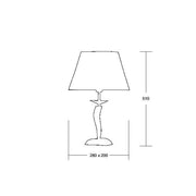 Brumberg Leuchten - Tischleuchte Girata 00829051 1Lp. E27/60W,chrom