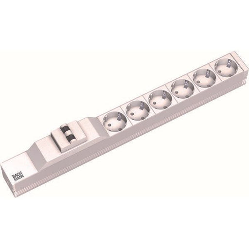 Bachmann - Power distribution unit (PDU) 19Zoll Steckdosenleiste 6f 333.412 Schutzk., 1xLS, alu