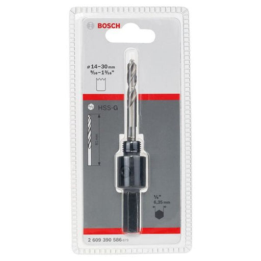Bosch - Aufnahmeschaft für Lochsägen Sechskantadapter, 1/2-Zoll 2609390586 20 UNF 14 - 30 mm SW