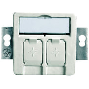 Telegärtner - Kommunikationsanschlussdose Kupfer Modul-Aufnahme 2fach 100021416 UP/50 aws leer f.BR