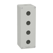 Schneider Electric - Gehäuse für Befehls- und Meldegeräte Leergehäuse XAP, Metall XAPD4504 grau, für 4x22mm
