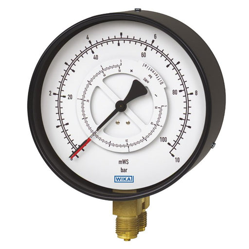 Wika Wiegand - Differenzdruckmanometer DifDrucMano 71112100 Cl1,6 9803356 0-100bar(mWs) G1/2B
