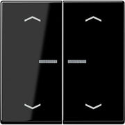 Jung - Abdeckung/Bedienelement für Installationsschalterprogramme Wippe Symbole Pfeile bel. A 595 BF KO5 MP SW schwarz