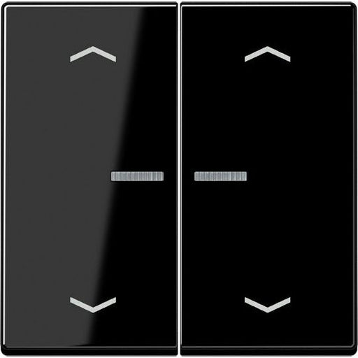 Jung - Abdeckung/Bedienelement für Installationsschalterprogramme Wippe Symbole Pfeile bel. A 595 BF KO5 MP SW schwarz