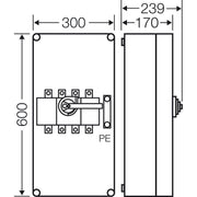Hensel - Lasttrennschalter Mi-Lastschaltergehäuse Mi 7454 250A 4pol.+PE