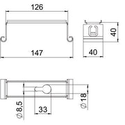 OBO Bettermann - Wand- und Deckenbügel für Kabeltragsystem Mittenabhängung MAH 150 FS Kabelrinne B150mm