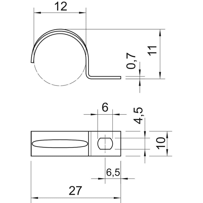OBO Bettermann - Befestigungsschelle für Kabel/Rohre Befestigungsschelle 604 12 G galv.vz