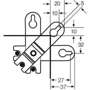 Hensel - Montagezubehör (Schaltschrank) ENYSTAR-Außenlaschen FP AL 40 (VE4) 4 Stück