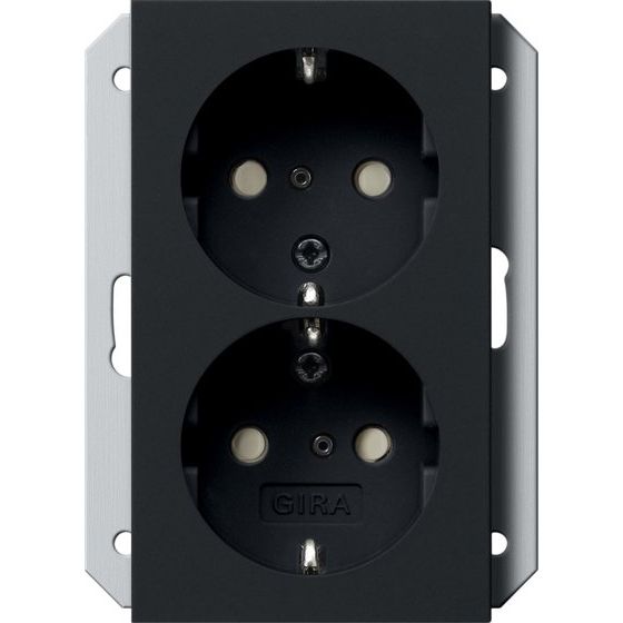 Gira - Steckdose Schuko-Steckdose 2f. sw 2731005 UP-Dose