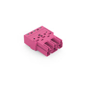 WAGO - Steckverbinder für steckbare Gebäudeinstallation Stecker 3-polig 770-293/082-000 Kod. B,pink − 100 Stück