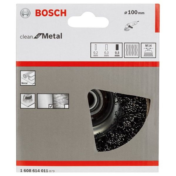 Bosch - Rotierende Drahtbürste PRO Metal clean 1608614011 Topfbürste 100 x 0,5