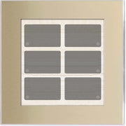 Issendorff - Bussystem-Tastsensor Glas-Tastenfeld LCN - GT6C 6 Tasten, champagner