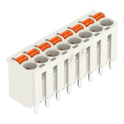 WAGO - Leiterplattensteckverbinder 1-Leiter-THR-Federleiste 2092-1178/200-000 CAGE CLAMP,lichtgrau − 100 Stück