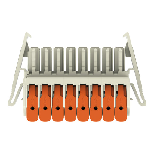 WAGO GmbH & Co. KG - Ein- und mehrpolige Klemmenleiste 1-Leiter-Federleiste 831-1108/037-000 Push-inCAGECLAMP,lgr − 12 Stück