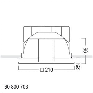 Zumtobel Group - Lichttechnisches Zubehör/Ersatzteile für Leuchten Dekoglas PANOS INF #60800703 AM Q190 H
