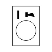 Schneider Electric - Bezeichnungsschild für Befehlsgeräte Symbolschild ZB2BY4985 (Ein mit Hupe)