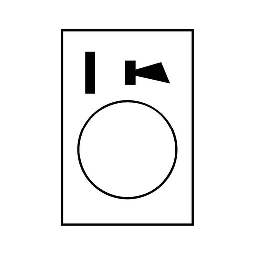 Schneider Electric - Bezeichnungsschild für Befehlsgeräte Symbolschild ZB2BY4985 (Ein mit Hupe)