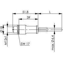 Telegärtner - Konfektionierte Leitung für steckbare Gebäudeinstallation STX M12x1 VL 100017435 X-kod. Cat.6A (IEC)
