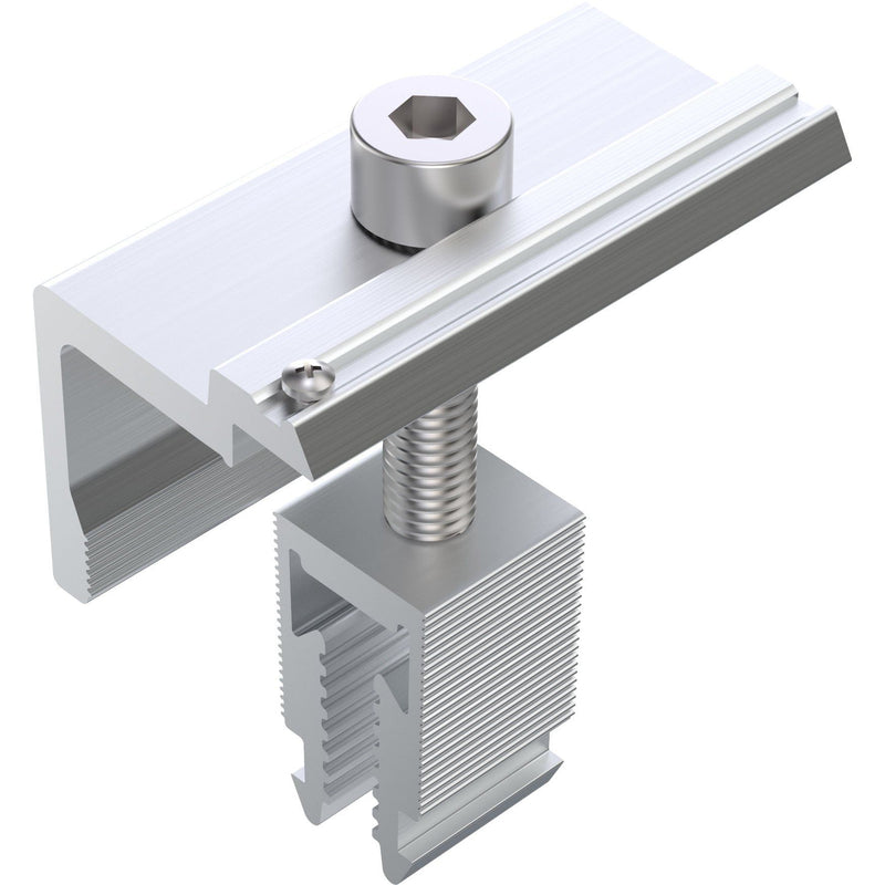 Aerocompact - Photovoltaik-Verbindungs- und Befestigungselement Endklemme CLE10 Click 30-46mm