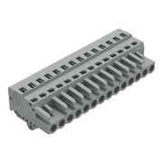WAGO - Kabelsteckverbinder für Leiterplattensteckverbinder 1-Leiter-Federleiste 231-114/008-000 CAGECLAMP,2,5 mm²,gr − 25 Stück