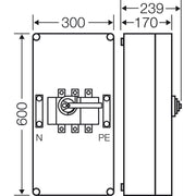 Hensel - Lasttrennschalter Lastschaltergehäuse Mi 7455 250A 3p.+PE+N