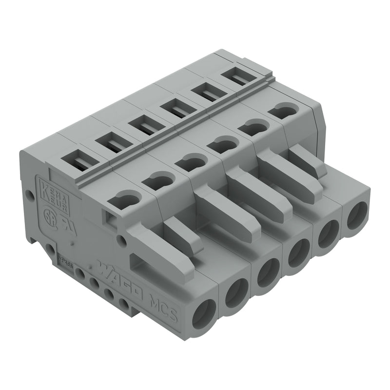 WAGO - Kabelsteckverbinder für Leiterplattensteckverbinder Federleiste 231-106/026-000 6pol. 5mm − 50 Stück