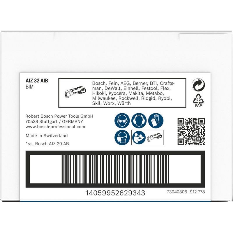 Bosch - Blatt für Oszillierer PRO AIZ 32 AIB Blatt für 2608669077 Multifunktionswerkze