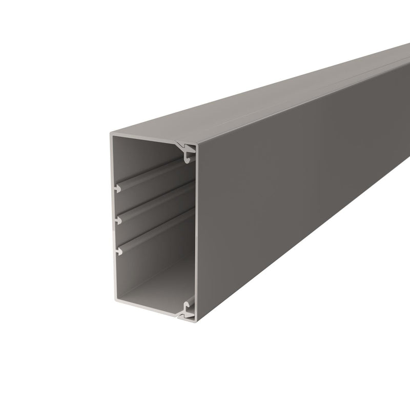 OBO Bettermann - Leitungsführungskanal Wand+Deckenkanal m.Obert. WDK60110GR m.Lochung 60x110mm PVC sgr − 2 Meter