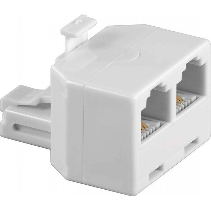 Goobay - Kommunikationstechnik-Adapter ISDN T-Adapter RJ11 93050 RJ11 1xSt-2xBu  − 10 Stück