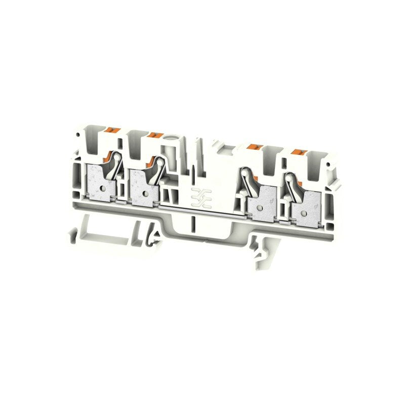 Weidmüller - Durchgangs-Reihenklemme Klemme A4C 4 WT PUSH IN, 4 mm² − 50 Stück