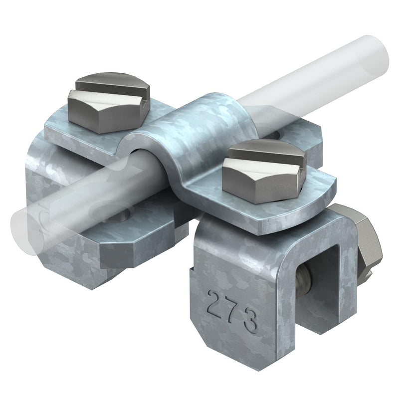 OBO Bettermann - Anschlussklemme für Blitzschutz Falzklemme 273 8-10 8/10mm,vz − 50 Stück